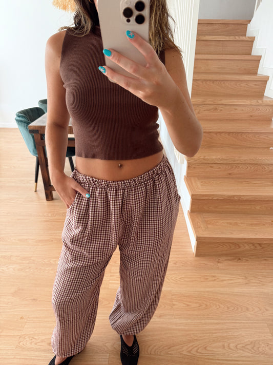 PANTALÓN VICHY PUÑO
