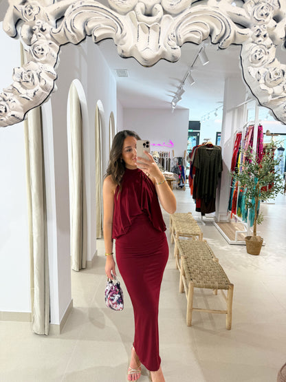 VESTIDO SCARLETT BURDEOS
