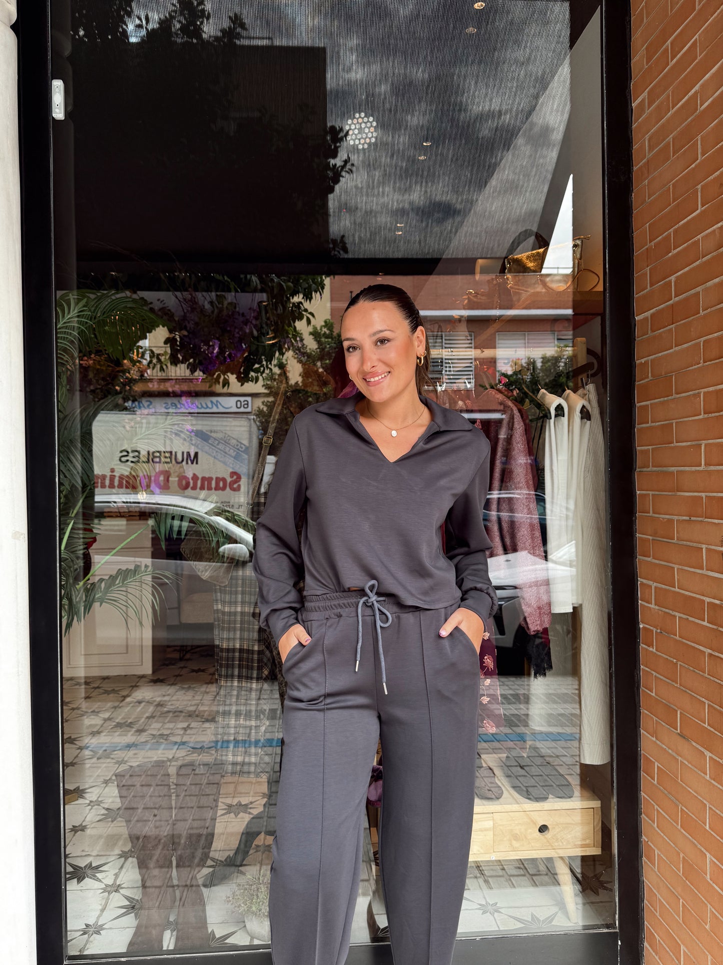 CONJUNTO CASUAL SPORT GRIS