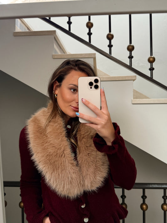 CUELLO PELOS SINTÉTICO CAMEL