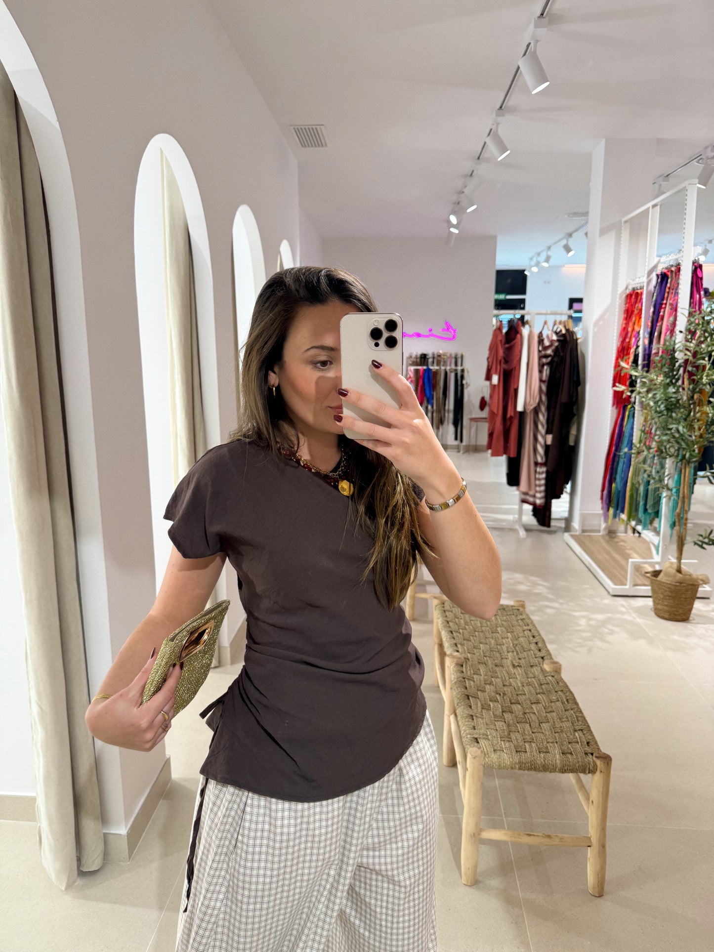 CAMISA LEONOR MARRÓN