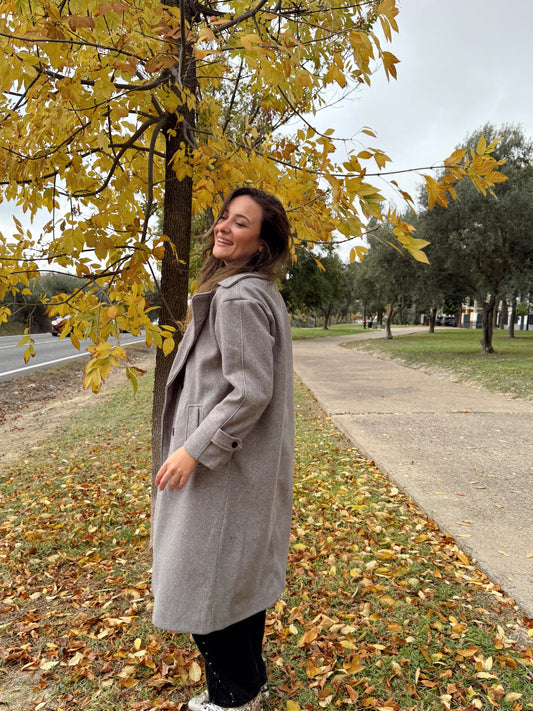 ABRIGO PAÑO TOPO LEONORA