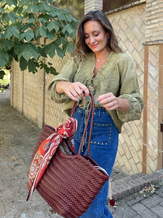 BOLSO TRENZADO PIEL PEQUEÑO
