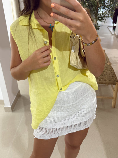 FALDA PANTALÓN CROCHET BLANCA