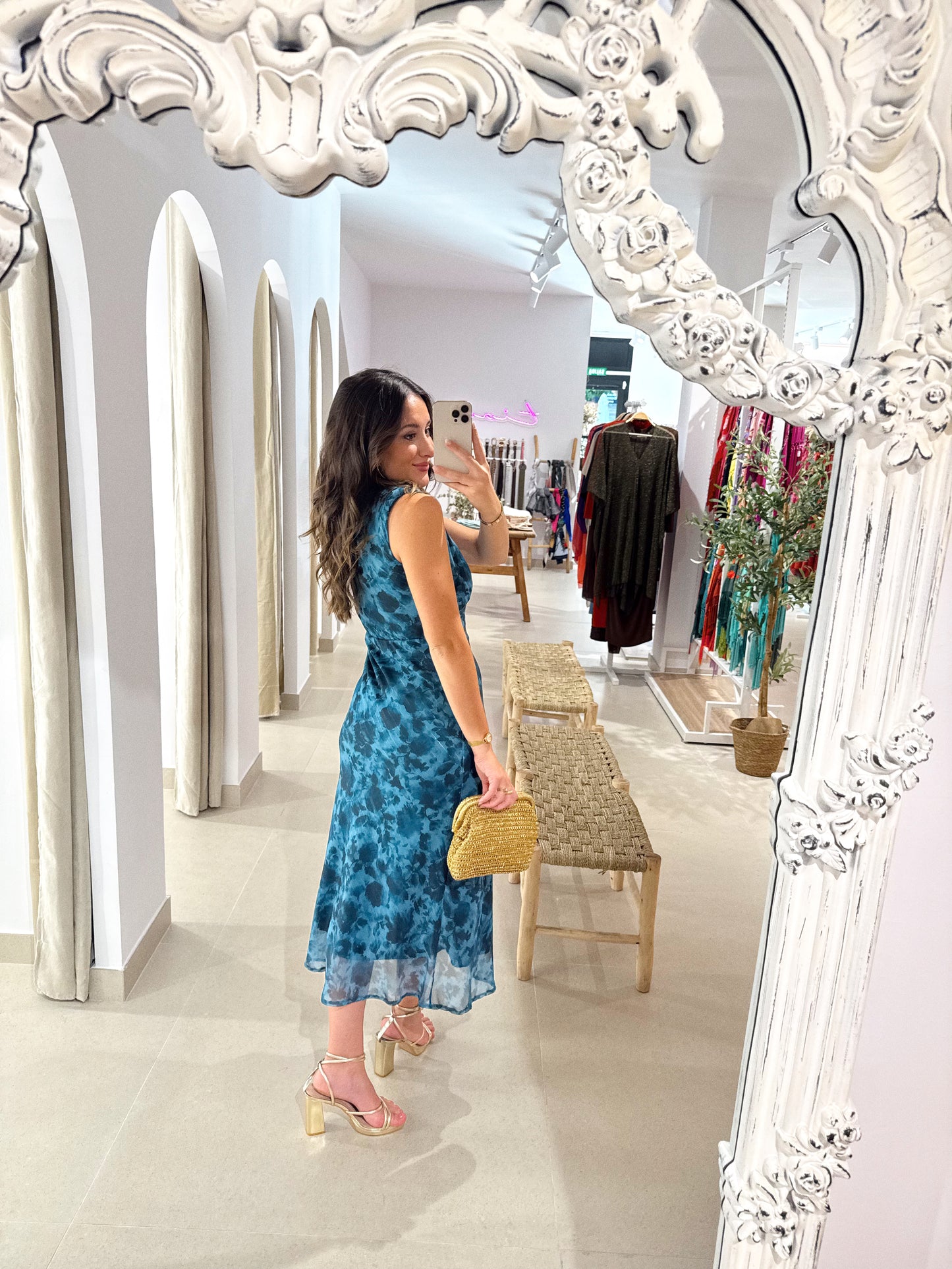 VESTIDO CADELL ESTAMPADO AZUL