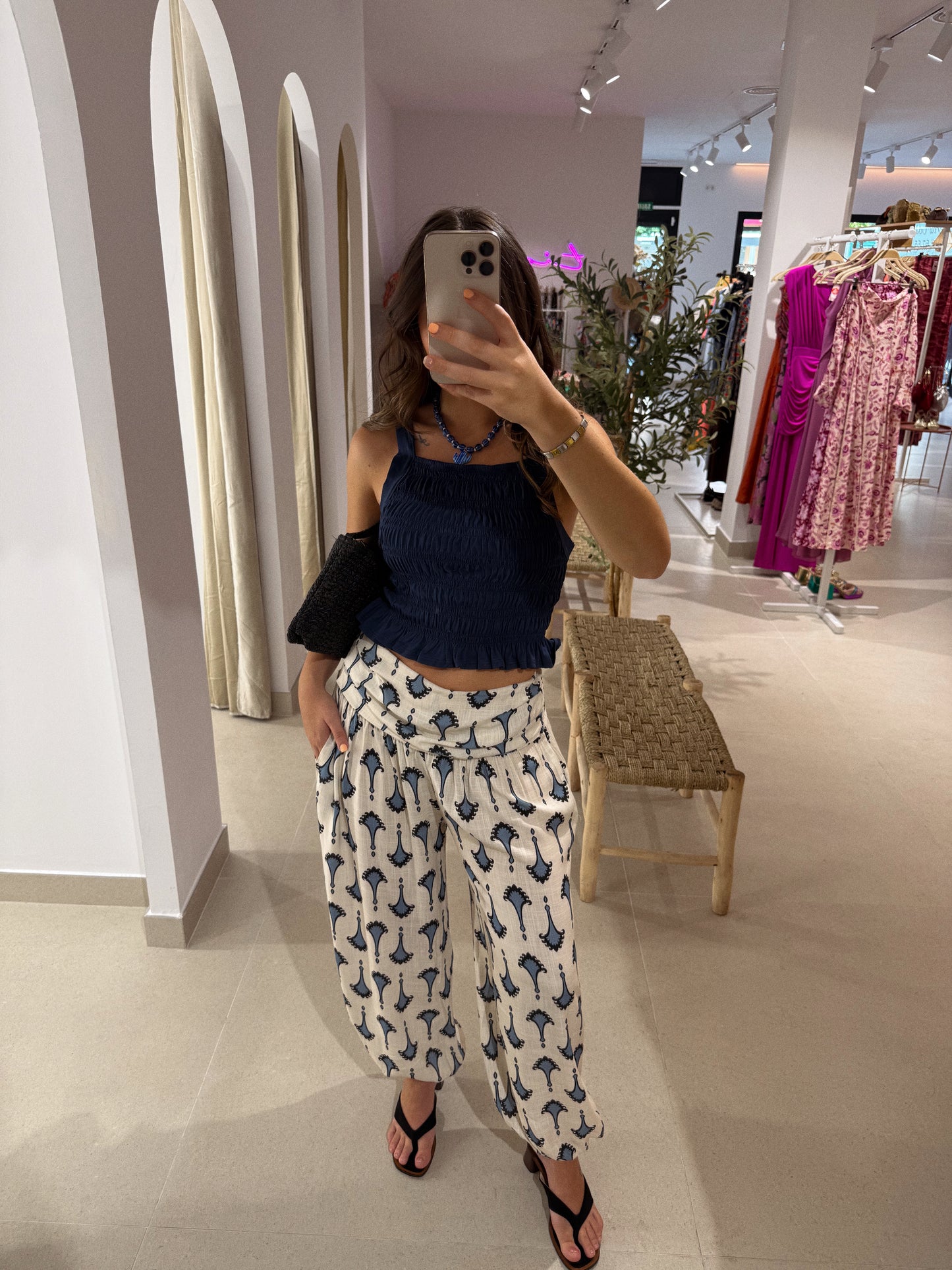 PANTALÓN YAIZA ESTAMPADO AZUL