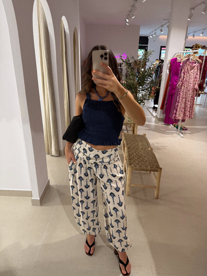 PANTALÓN YAIZA ESTAMPADO AZUL
