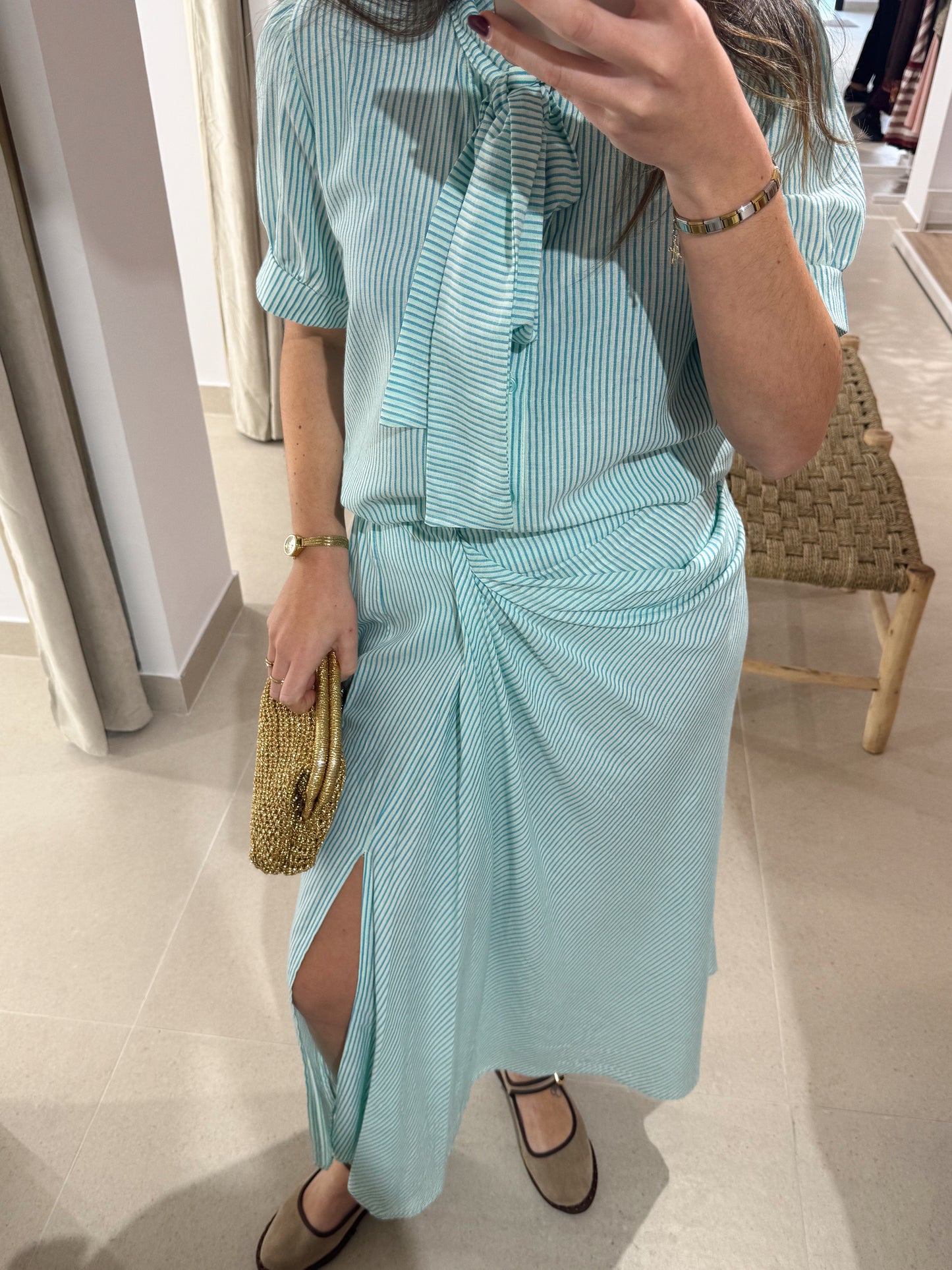 FALDA MAIA RAYAS AGUA/AZUL