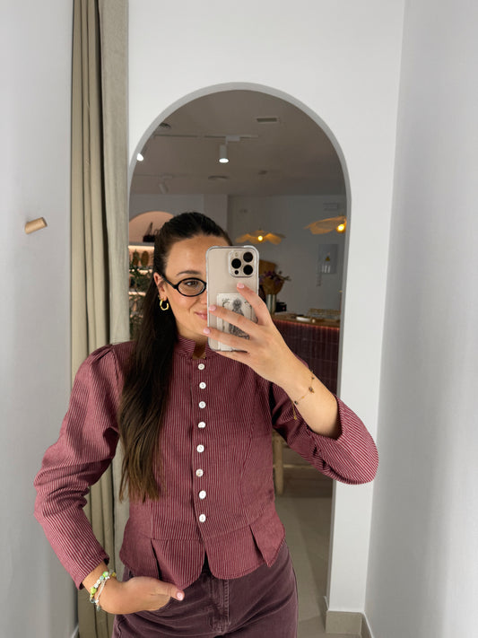 CAMISA LORENZA BURDEOS