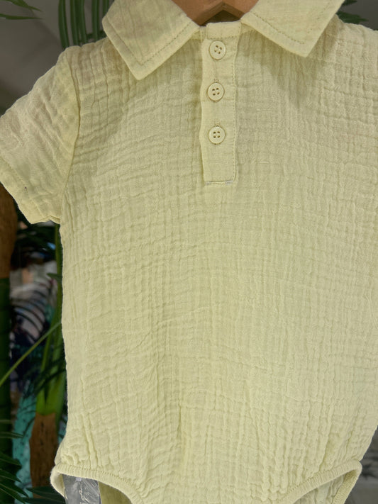 Pelele bambula amarillo