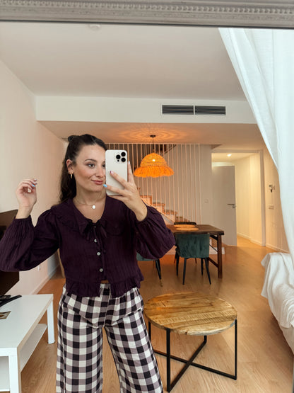 CAMISA BABY BERENJENA