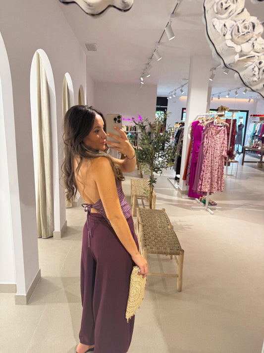 TOP ALARA VICHY BERENJENA