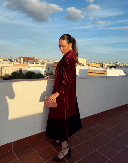 KAFTANE TERCIOPELO BURDEOS