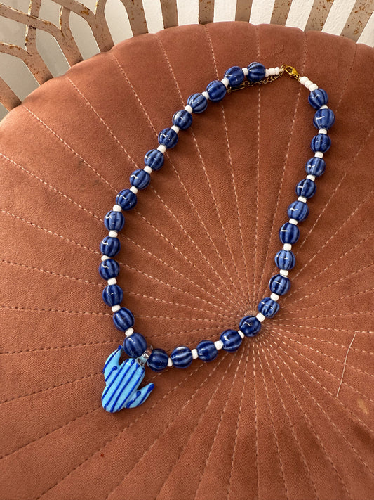 COLLAR CACTUS AZUL