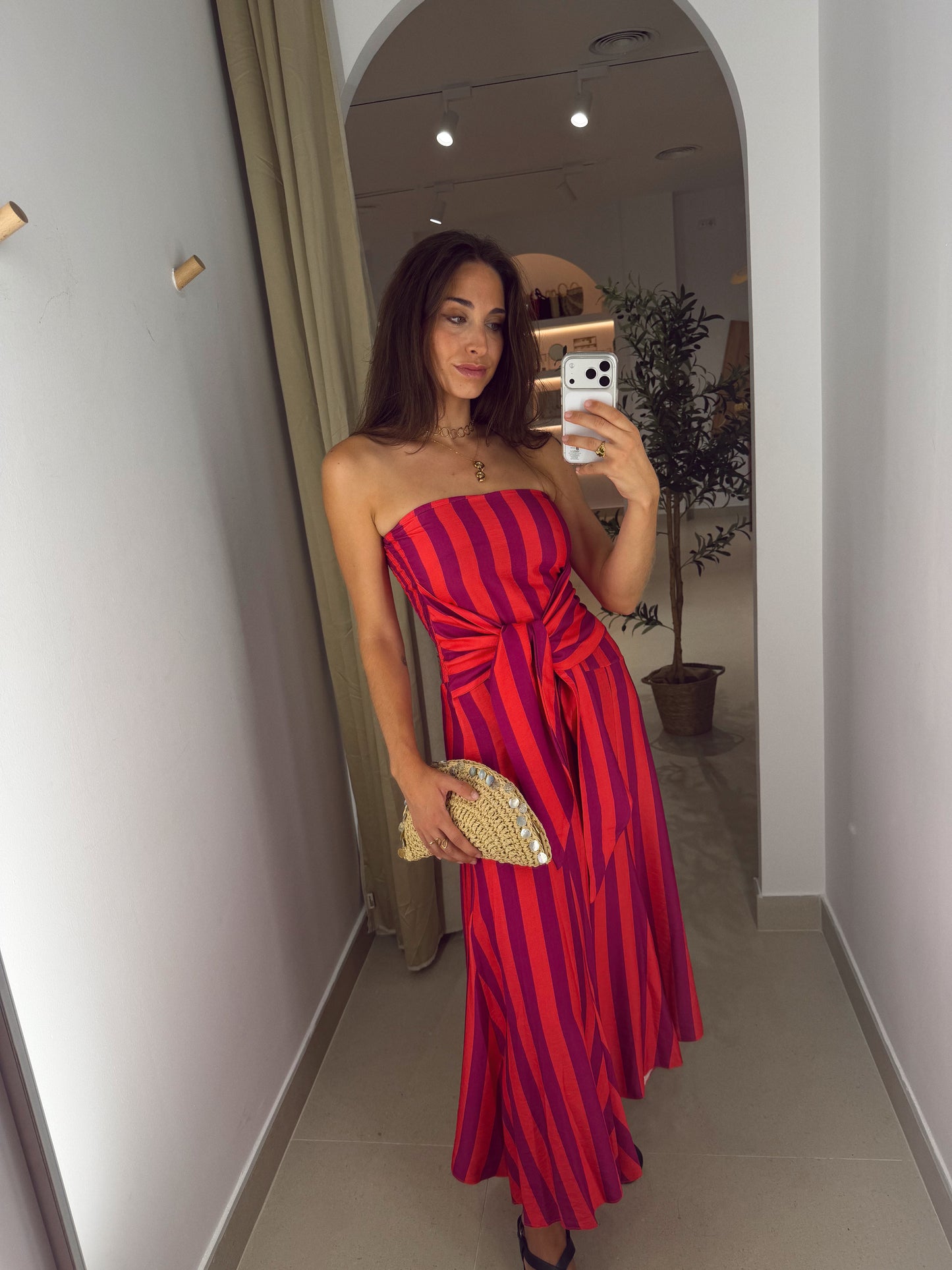 VESTIDO PASTORA RAYAS