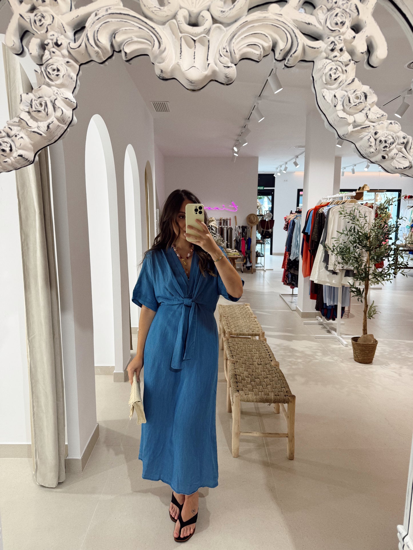VESTIDO NUDO DENIM