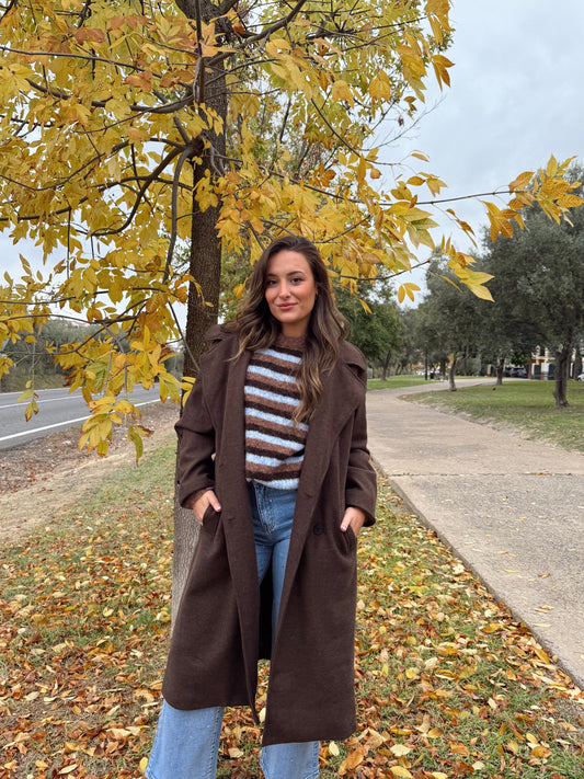 ABRIGO PAÑO MARRÓN LEONORA