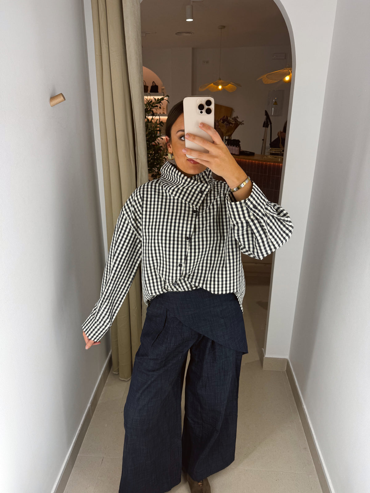 BLUSA CARMINA VICHY AZUL