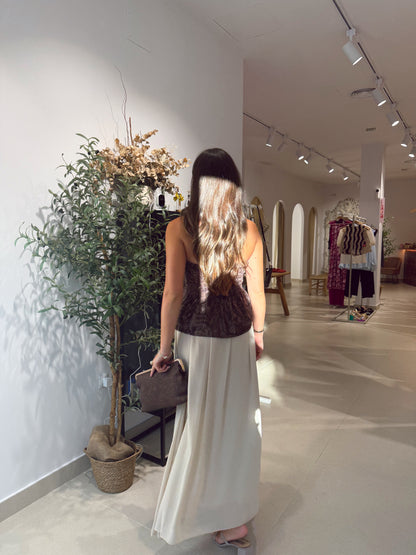 CONJUNTO CATA BEIGE/MARRON