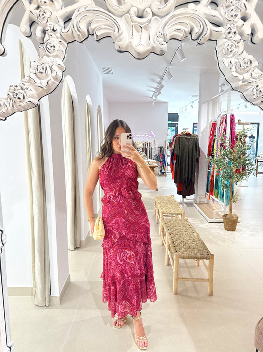 VESTIDO EDANA ESTAMPADO ROSA