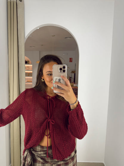 REBECA HILO LAZADA BURDEOS