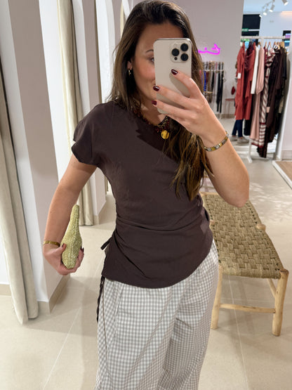 CAMISA LEONOR MARRÓN