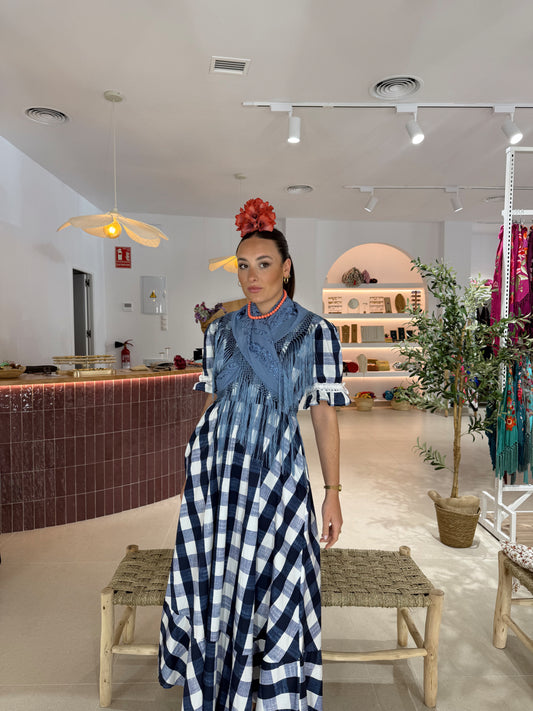 BATA ALMA MAXI VICHY AZUL