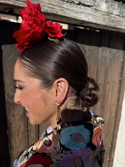PENDIENTES AZAHAR GOTAS NEGRAS