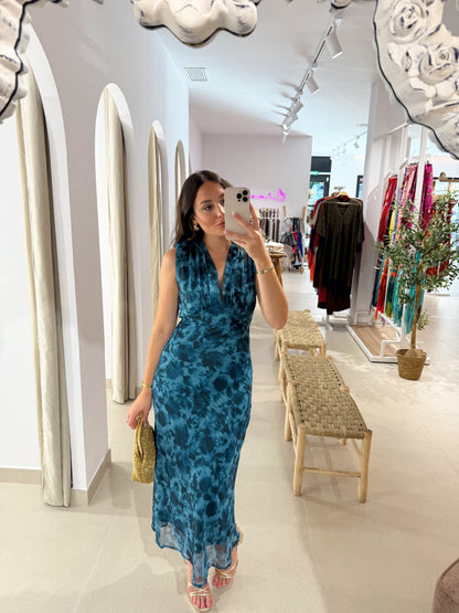 VESTIDO CADELL ESTAMPADO AZUL