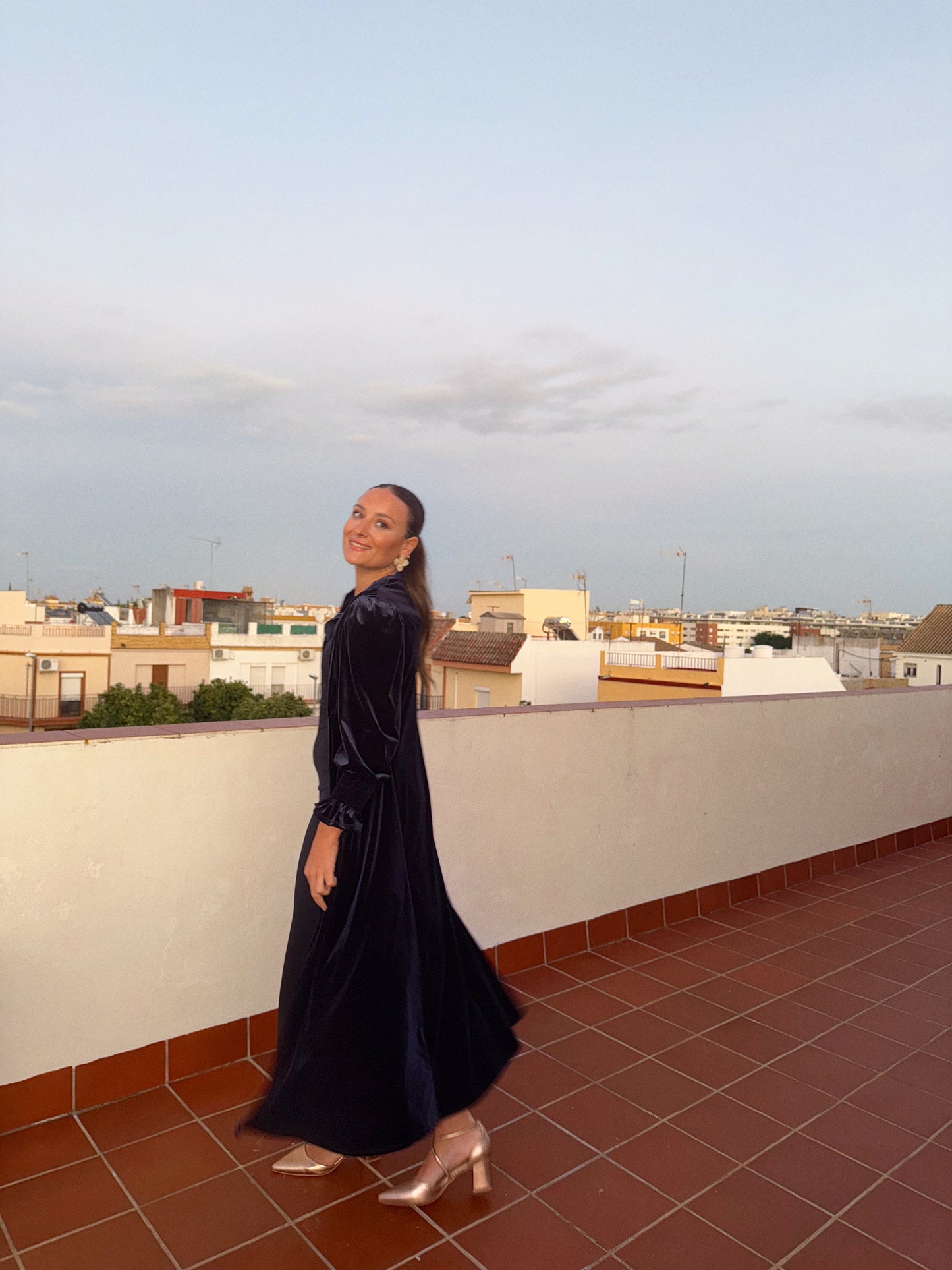 KAFTANE TERCIOPELO AZUL MARINO