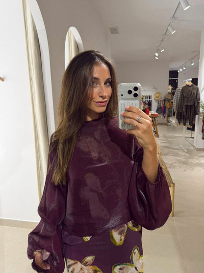 BLUSA CAPA MANGAS VIOLETA