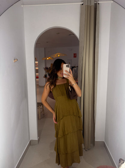 VESTIDO SAONA VERDE OLIVA