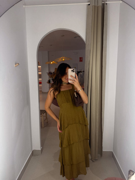 VESTIDO SAONA VERDE OLIVA