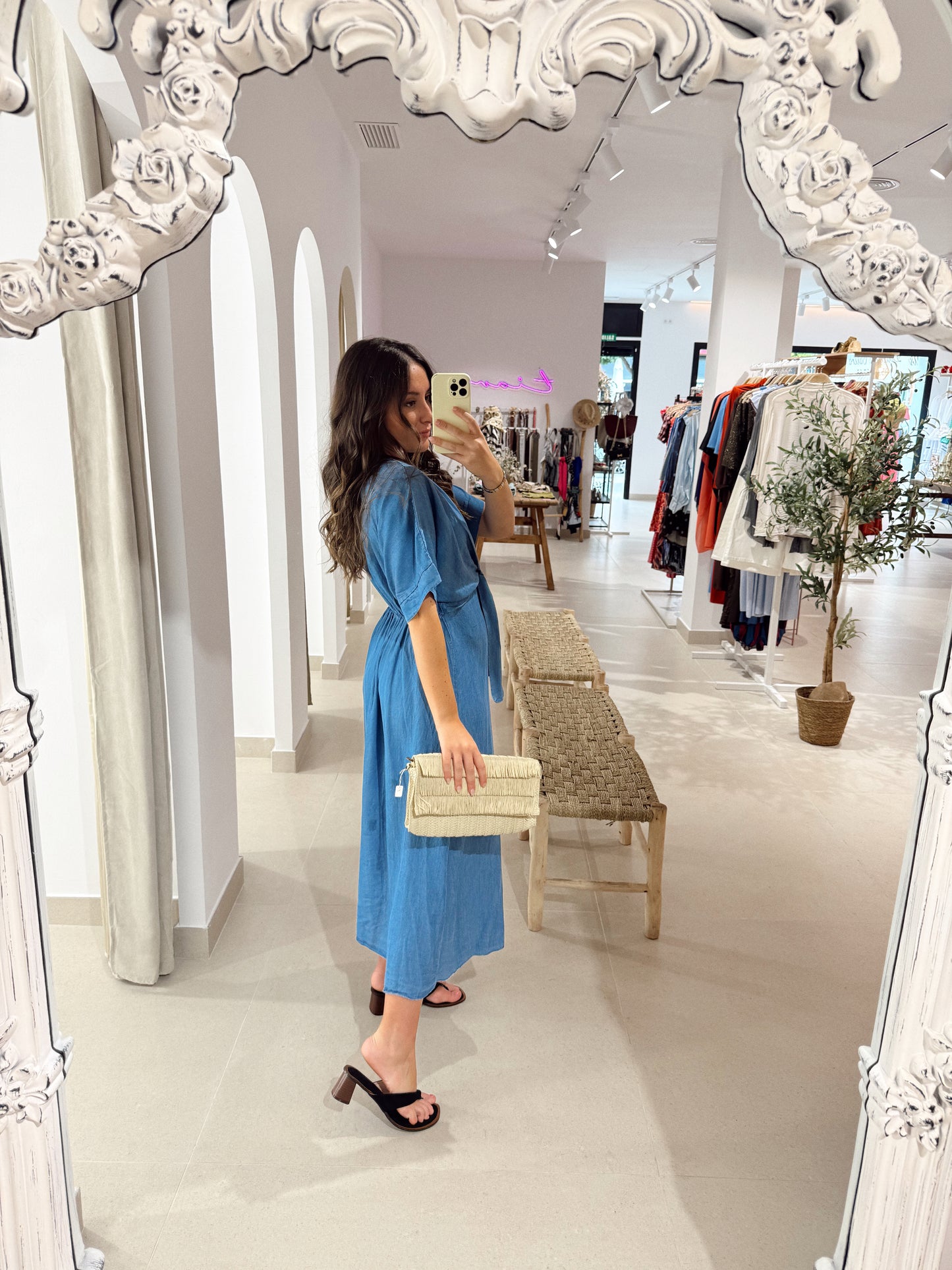 VESTIDO NUDO DENIM