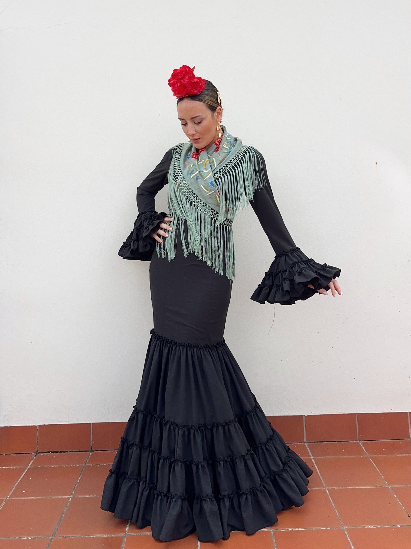 VESTIDO FLAMENCA CAYETANA NEGRO