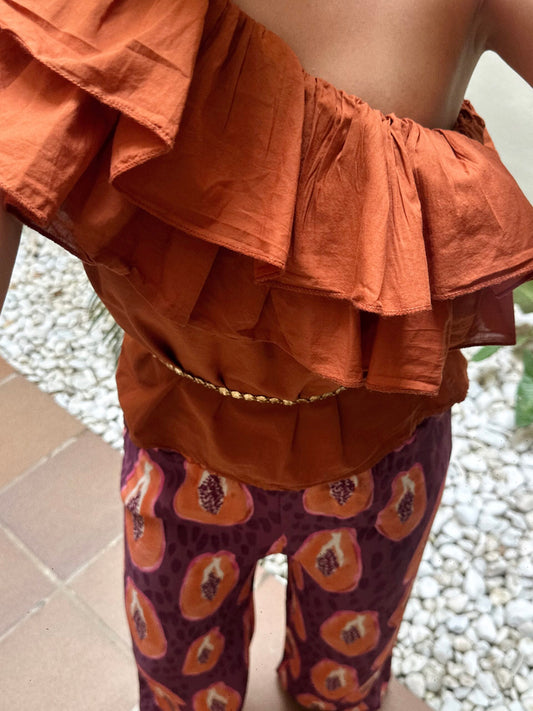 BLUSA ASIMÉTRICA TEJA