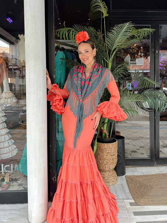 VESTIDO FLAMENCA CATALINA CORAL