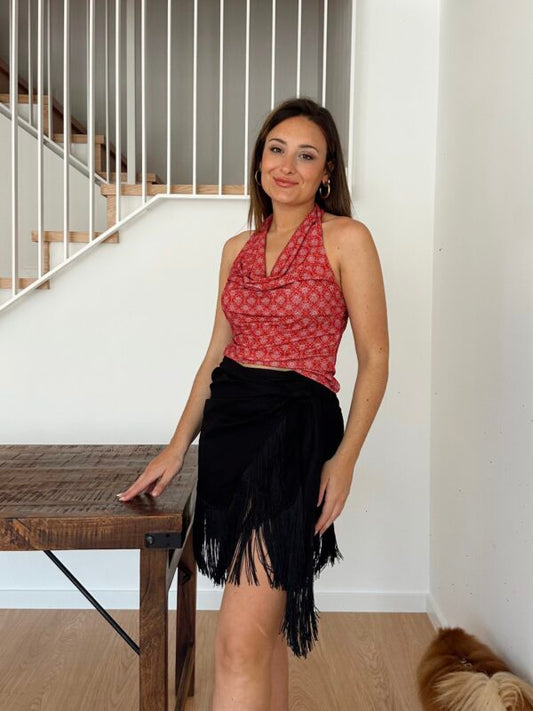 FALDA PANTALÓN FLECOS BLACK