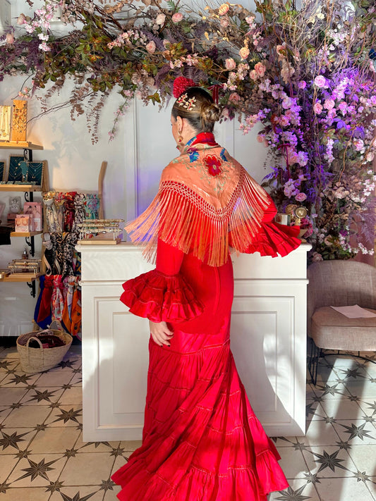 VESTIDO FLAMENCA CATALINA ROJO