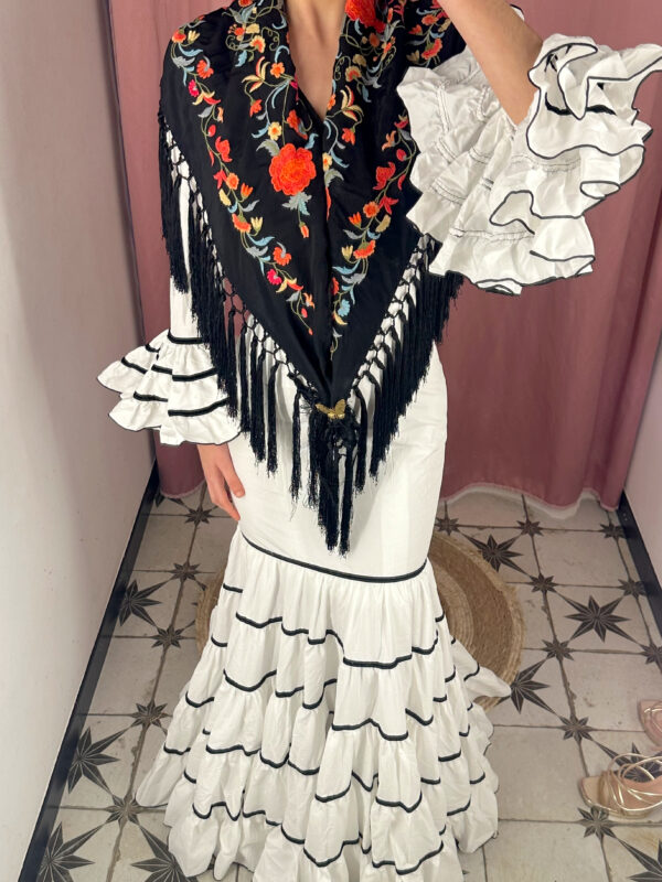 VESTIDO FLAMENCA CATALINA BLANCO