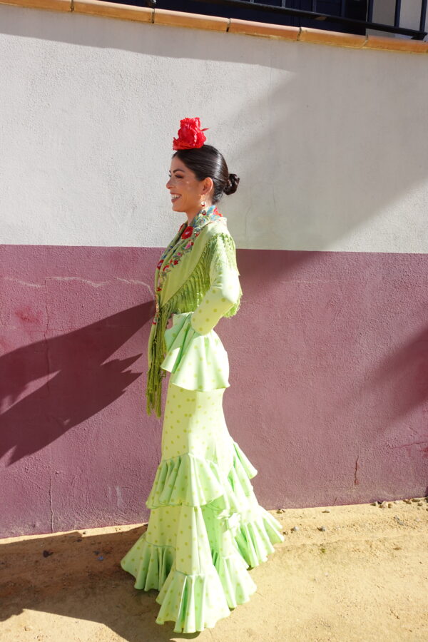 VESTIDO FLAMENCA CLEMENTINA Lima lunar