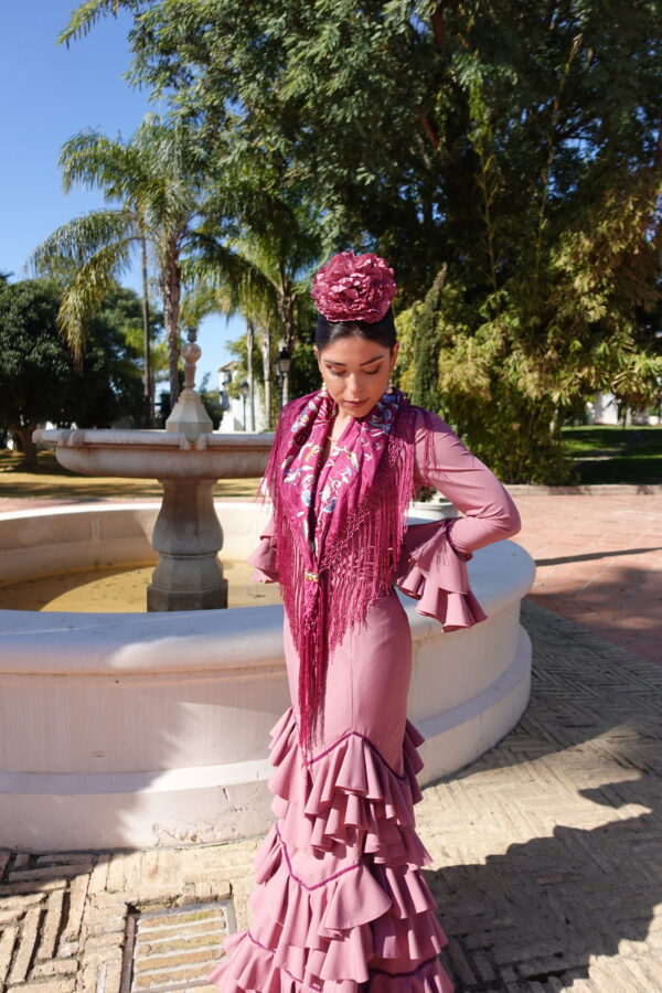 VESTIDO FLAMENCA JIMENA MAQUILLAJE con lazo