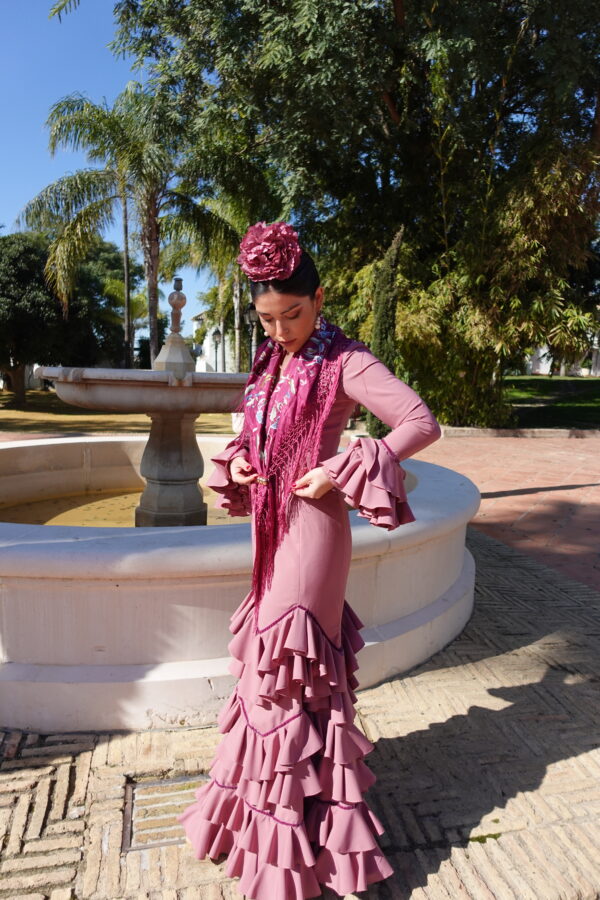 VESTIDO FLAMENCA JIMENA MAQUILLAJE con lazo - Imagen 2