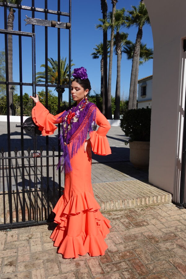 VESTIDO FLAMENCA CLEMENTINA CORAL