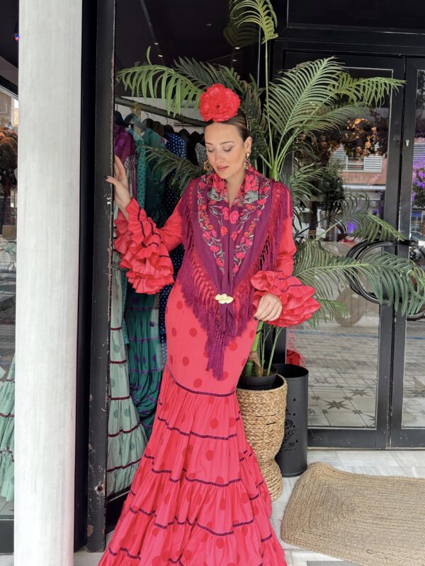 VESTIDO FLAMENCA CATALINA CORAL ROSA