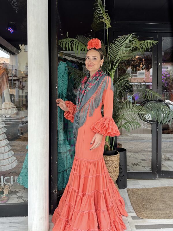 VESTIDO FLAMENCA CATALINA CORAL - Imagen 2